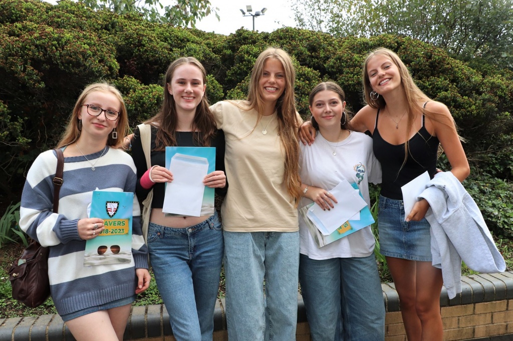 Chloe Josie Hazel Kirsty and Tegan are very happy with their great results and looking forward to college life